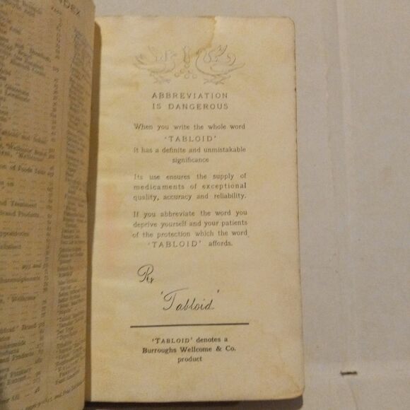 Vintage Wellcomes Excerpta Therapeutica Soft Cover-1936-Medical-RX Tabloid-Acc - Picture 9 of 9
